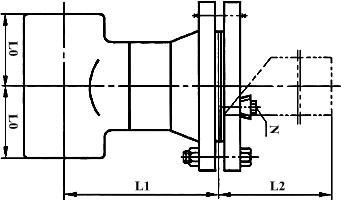 加長型直流式T型過濾器結(jié)構(gòu)示意圖