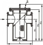 直通籃式過濾器結構示意圖