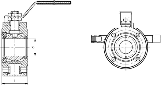 電動對夾式保溫球閥結構示意圖